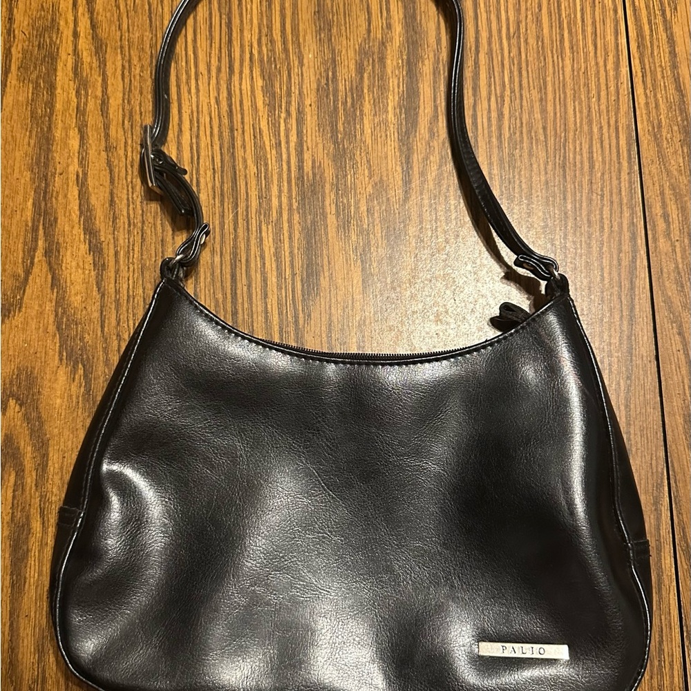 PALIO Black Faux Leather Bag, Used-Like New, small scrape shown in third pic